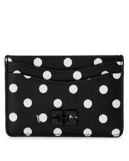 Ganni Black Printed Card Holder