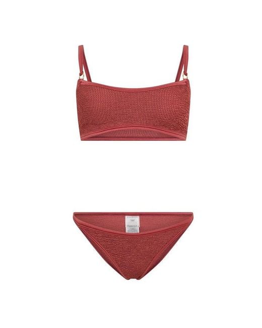 Hunza G Red Iris Bikini Set