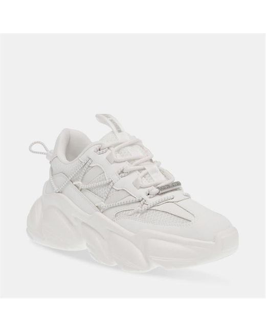 Steve Madden White Spectator Trainer Chunky Trainers