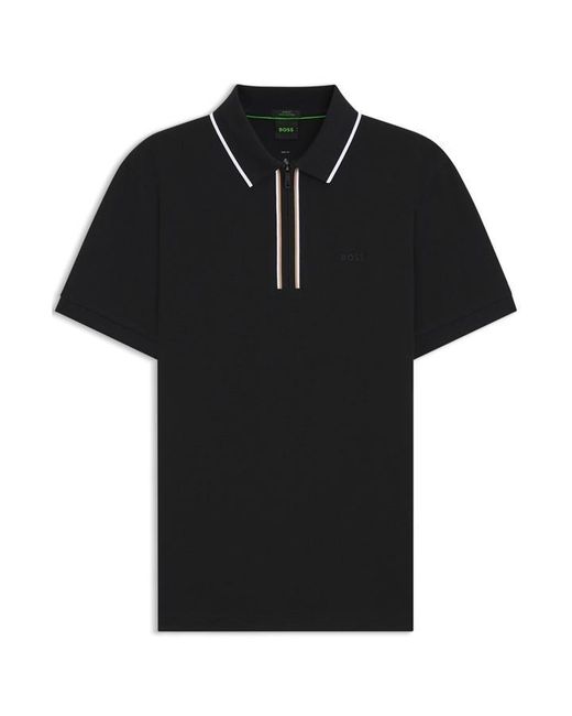 Boss Black Short Sleeve Zip Polo Shirt (Philix) for men