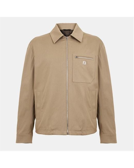 Fendi Natural Structured Coach Jacket for men