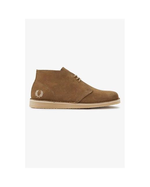 Fred Perry Brown Hawley Chukka Boots for men