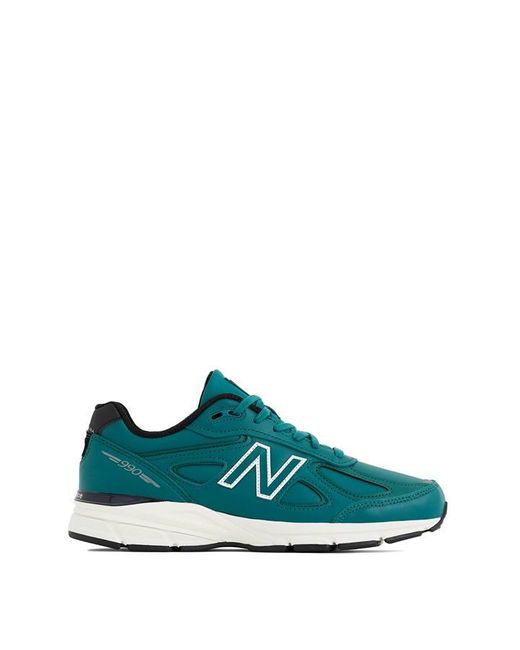 New Balance Blue Made In Usa 990v4 In Green/white Leather for men