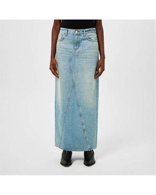 EB DENIM Blue Ellison Mid-Rise Skirt