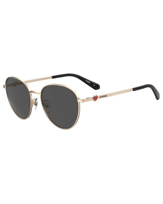 Moschino Metallic Round Sunglasses