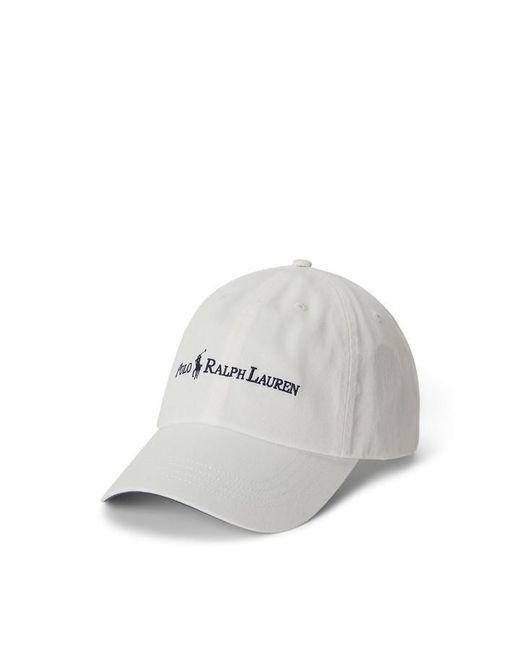 Polo Ralph Lauren White Text Classic Sport Cap