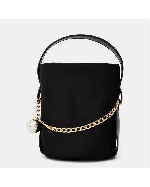 Prada Black Petit Sac Noir Mini Re-Nylon And Nappa Leather Bucket Bag