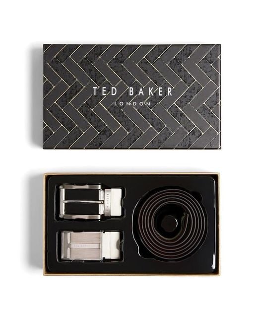 Ted Baker Black Newbey Belt Set for men
