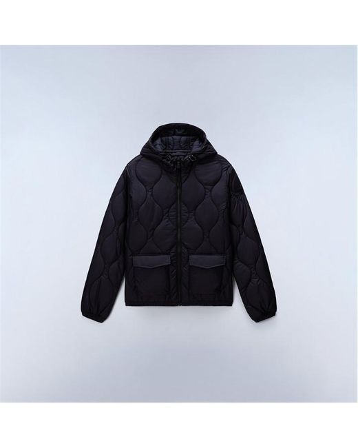 Napapijri Blue Napa Shorts Quilted Short Puffer Jacket