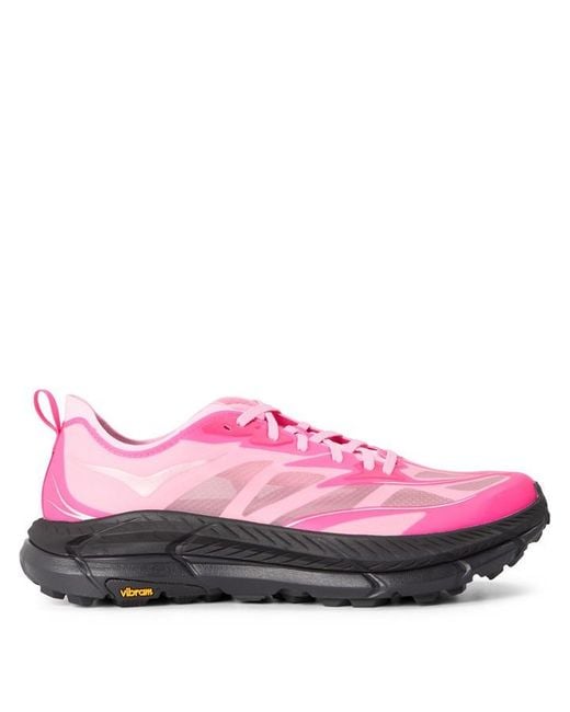 Hoka One One Pink Mafate Speed Trail Running Shoes