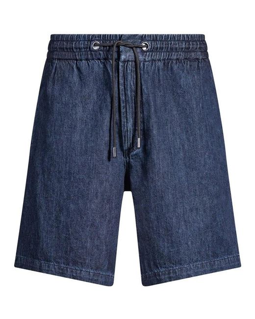 Boss Blue Sandrew Denim Shorts for men