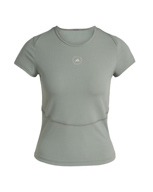 Adidas By Stella McCartney Gray Short-Sleeve Performance T-Shirt