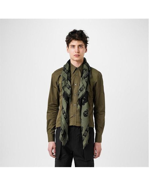 Alexander McQueen Green Military Harness Shirt for men