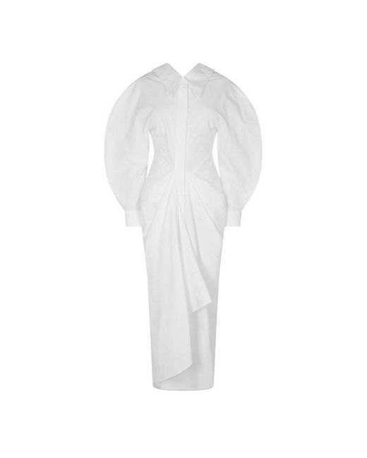 Givenchy White Slashed Poplin Dress