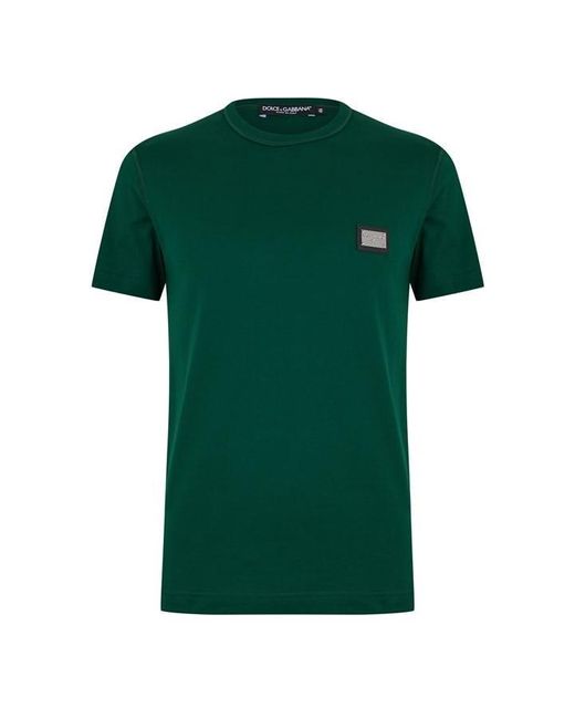 Dolce & Gabbana Green Plate T Shirt for men