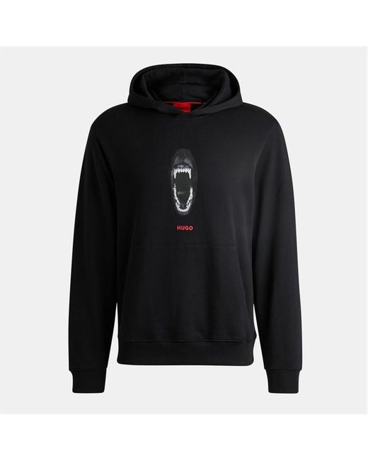 HUGO Black Dartchon Hoodie for men