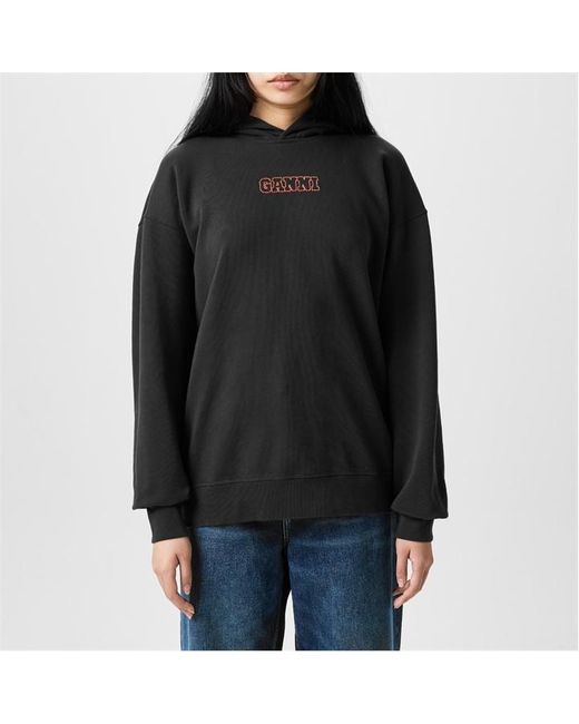 Ganni Black Logo Hoodie