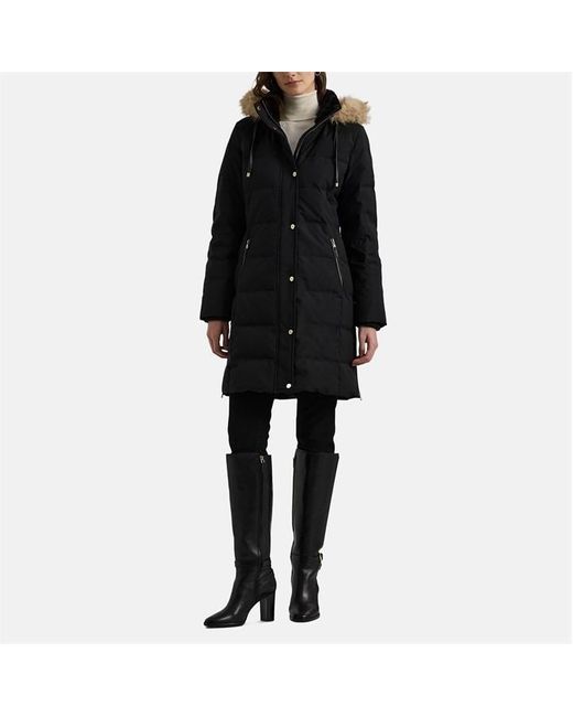 Ralph Lauren Black Lrl Fur Hd Puff Ld44