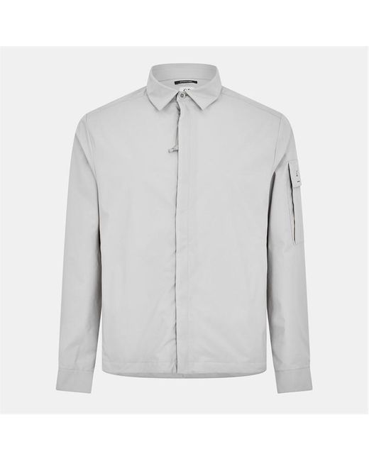 CP COMPANY METROPOLIS Gray Microtek Overshirt for men