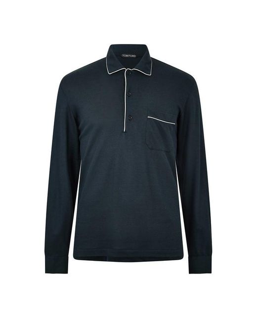 Tom Ford Blue Tf L/S Polo Sn64 for men