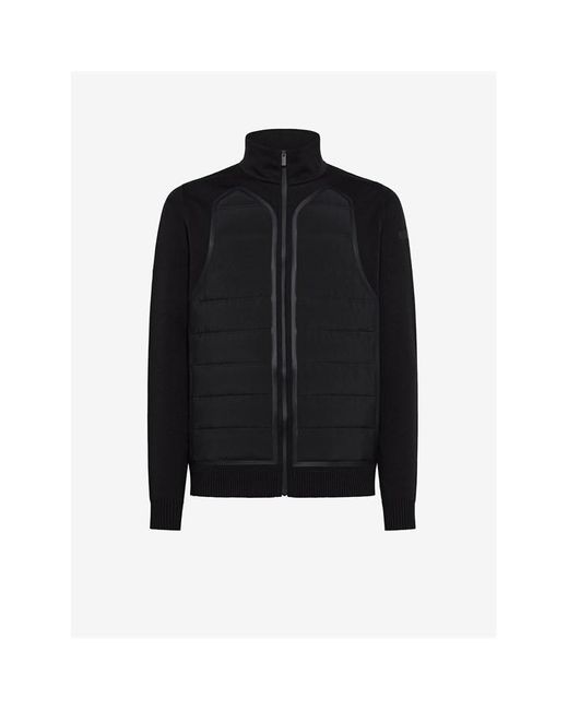 Roberto Ricci Designs Black Bacon Zipped Knitted Top for men