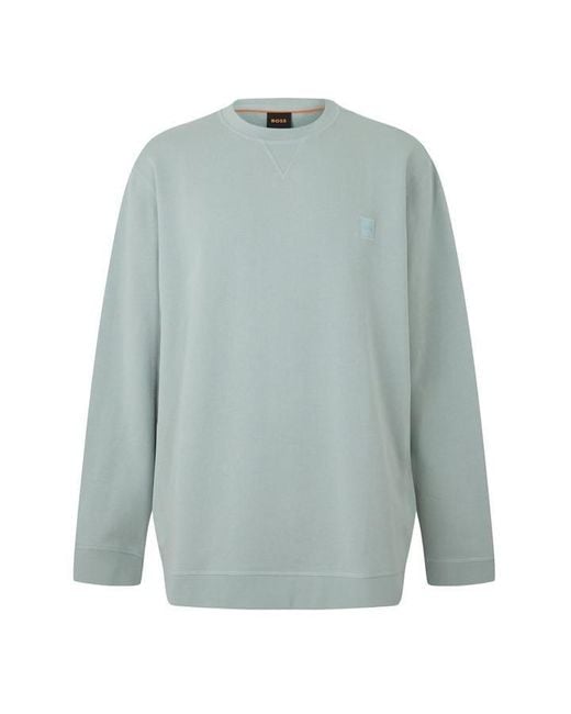 Boss Blue Long Sleeve Premium Cotton Sweatshirt (Westart Crew Neck) for men