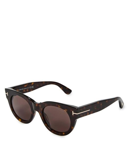 Tom Ford Brown Round Sunglasses