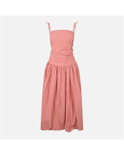 Amy Lynn Pink Alexa Puffball Fitted Bodice Peplum Dress