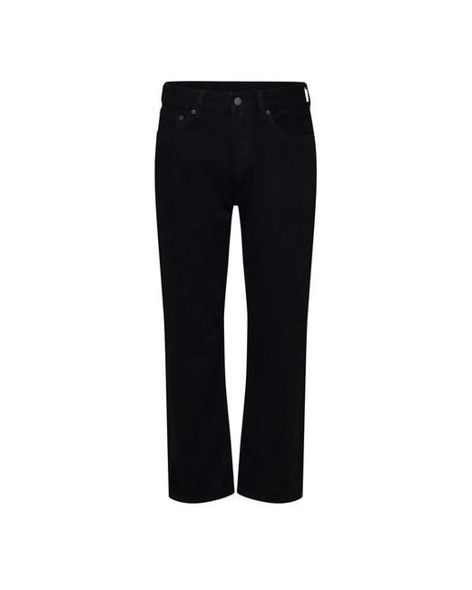 Levi's Black 555 Relaxed Straight Jeans for men