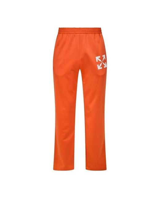 Off-White c/o Virgil Abloh Orange Single Arrow Slim Track Bottoms, Iconic Arrows Logo Trackpant for men