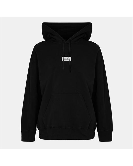 MM6 by Maison Margiela Black Pull Over Hoodie for men