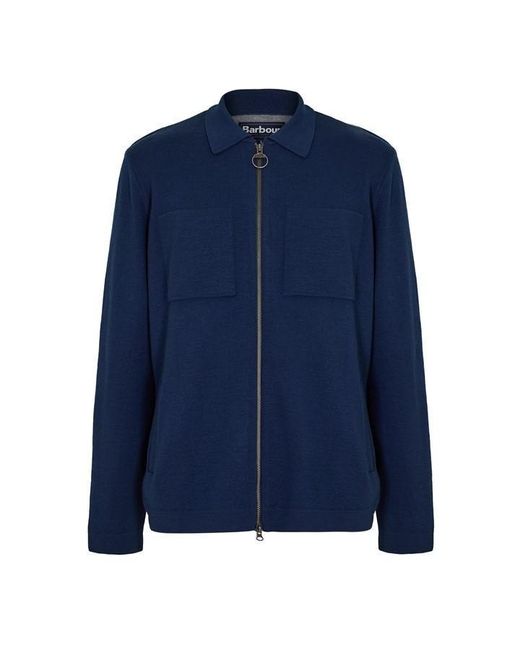 Barbour Blue Croscombe Knit Modern Heritage Cardigan for men