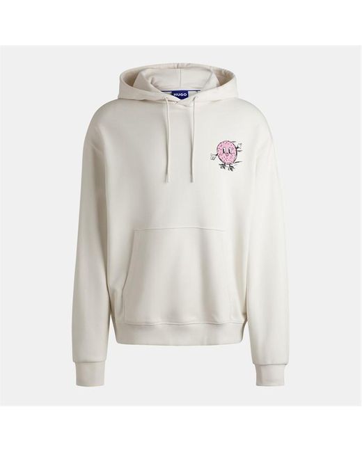 HUGO Gray Namiko Pullover Hoodie for men
