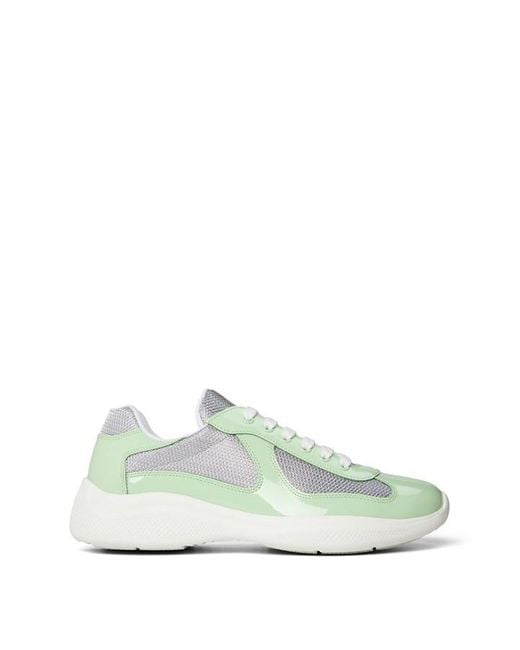 Prada Blue Americas Cup Leather Trainers for men