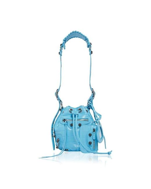 Balenciaga Blue Xs Le Cagole Bucket Bag