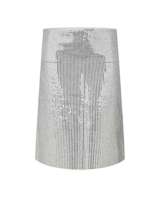 Bottega Veneta Gray A-Line Skirt