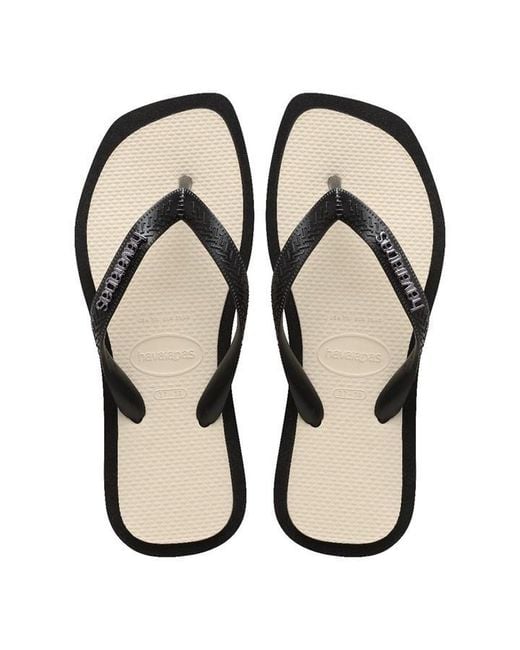 Havaianas Natural Top Square Fusion Flip Flops