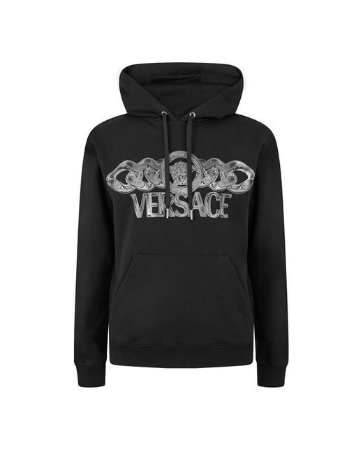 Versace Black Medusa On Chain Hoodie for men