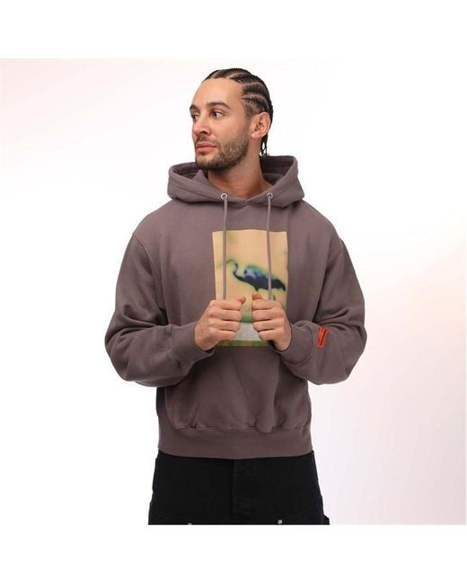 Heron Preston Brown Censored Hoodie for men