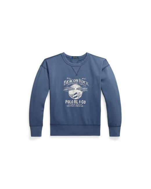 Polo Ralph Lauren Blue Vintage Fit Fleece Graphic Sweatshirt for men