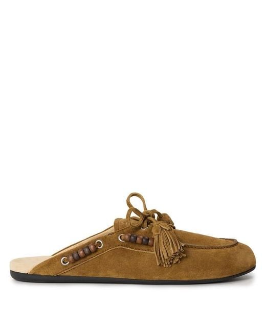 Miu Miu Brown Miu Mocassin Mule Ld64