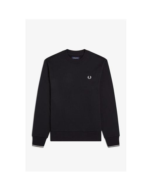 Fred Perry Blue Crew Neck Sweatshirt for men
