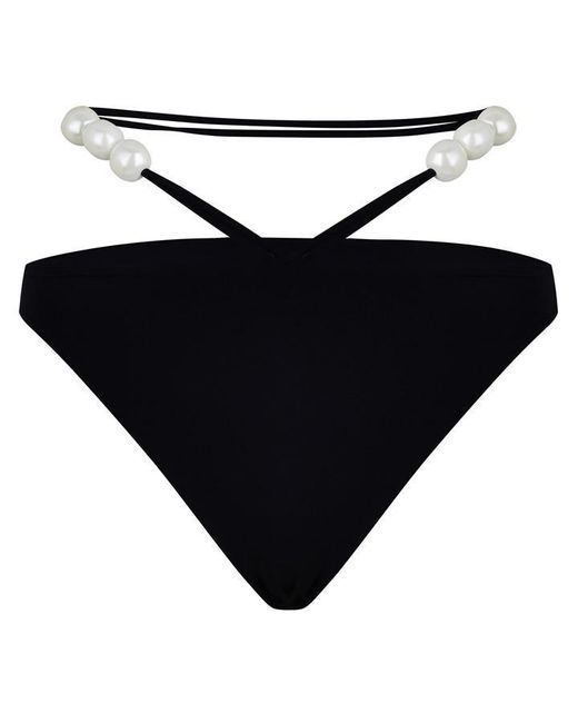 Magda Butrym Black Pearl Swim Bra Top
