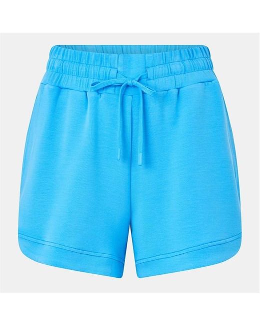 Varley Blue Ollie Fleece Relaxed Fit Jogger Shorts