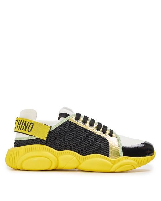 Moschino Yellow Low-Top Trainers for men