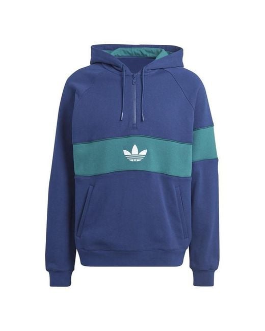 Adidas Blue Originals Hack Ny Cutline Hoodies for men