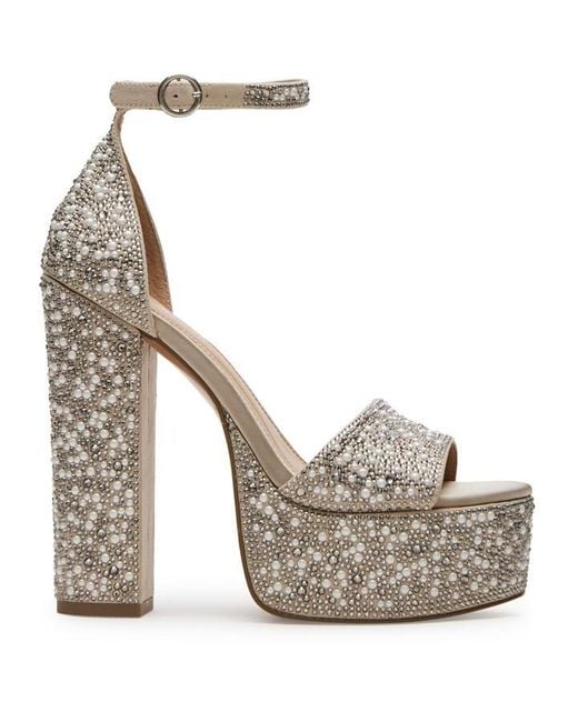 Steve Madden Gray Glam Platform Heels