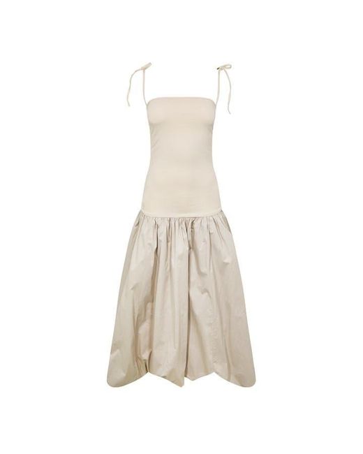 Amy Lynn Blue Amy Lynn Alexa Shoulder Tie Ultra Mini Peplum Dress
