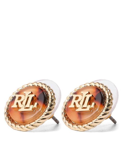 Ralph Lauren Multicolor Lauren Ralph Lauren Tortoise & Logo Stud Earrings