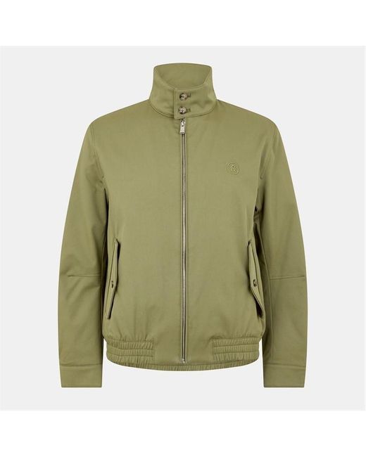 Boss Green H-Coiner-253 Ribbed Cuffs Full-Zip Harrington Jacket for men